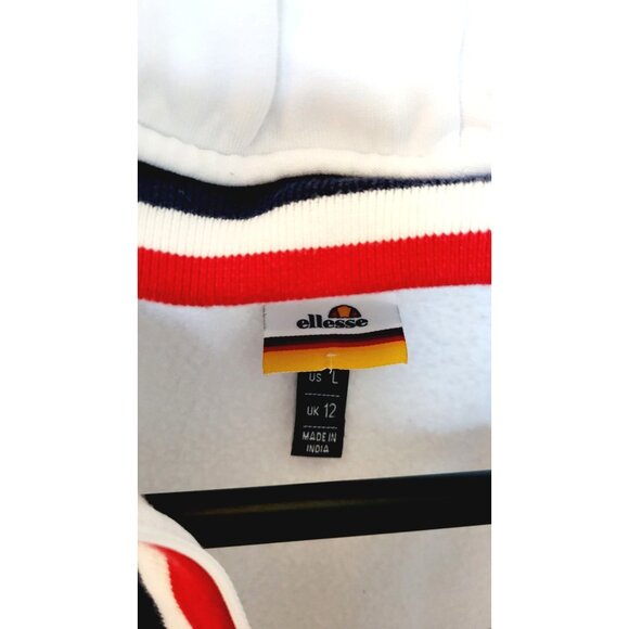 ELLESSE Women's Retro Stripe Zip Hoodie - Size Large - Picture 5 of 5